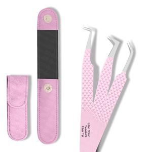 Pince à épiler pour extensions de cils en acier inoxydable, lot de 2, couleur noire, produit de beauté, fabrication artisanale - Product Image 4