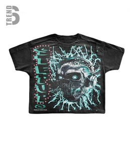 เสื้อยืดแขนสั้นพิมพ์ลายด้านหน้าสำหรับผู้ชาย ไซส์ S-4XL ทรงปกติ ผ้าฟลีซ 100% คอตตอน ระบายอากาศได้ดี เป็นมิตรกับสิ่งแวดล้อม แห้งเร็ว - Product Image 1