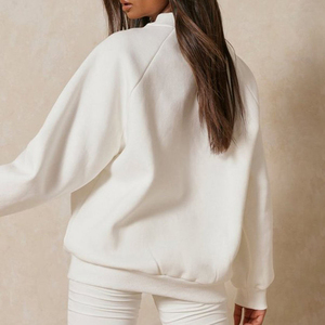Women Mock Neck Turtleneck Sweatshirt Fleece Loose Fit - Product Image 5