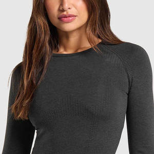 Chemise de compression pour femme, couche de base, OEM ODM, tissu respirant haute performance, vêtements de sport personnalisés, directement de l'usine - Product Image 3
