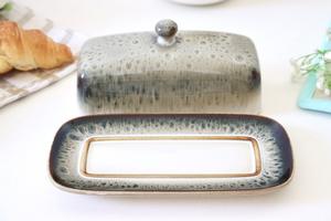 Pot à beurre de style vintage avec couvercle, base profonde, finition émaillée lisse, résistant à la chaleur, pour la table à manger - Product Image 5