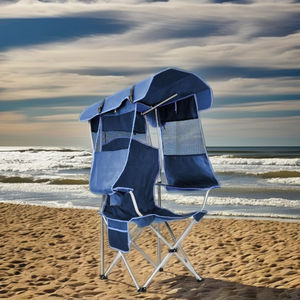 कैनोपी शेड स्टील चेयर के साथ समुद्र तट की कुर्सी, छावनी के लिए साइड पॉकेट, समुद्र तट, मछली पकड़ने के लिए साइड पॉकेट - Product Image 5