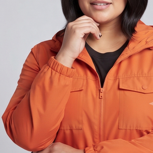 Women Waterproof Cargo Windbreaker Jackets Plus Size Zipper Chest Pocket Nylon Rain Jacket Women Outdoor Wind Breaker Jackets - Product Image 5