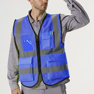 Safety Vest High Visibility Reflective Strips For Enhanced Site Security <b>Construction</b> Project Management Uniform Apparel - Product Image 3
