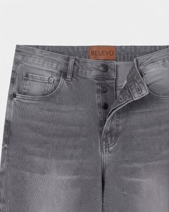 Pantalones Vaqueros Personalizados de Primera Calidad, Fabricante de Jeans al por Mayor, Jeans Holgados de Mezclilla de Algodón para Hombre y Mujer, Corte Recto y Relajado - Product Image 6