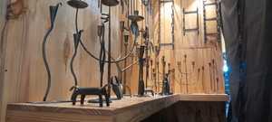 Rustic Cast Iron Double Door Hanger Vintage Metal Decorative <b>Wall</b> <b>Hook</b> Heavy Duty Mounted Coat <b>Rack</b> for Garden Home Farmhouse - Product Image 3