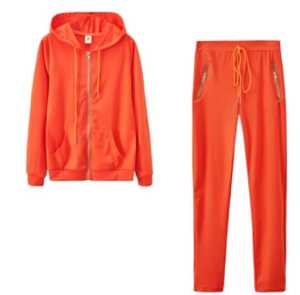 CANBELLO SPORTS Unisex Yellow Tracksuit Drawstring Closure Hooded Streetwear Eco-friendly Solid Color 100% Cotton <b>Blend</b> - Product Image 6