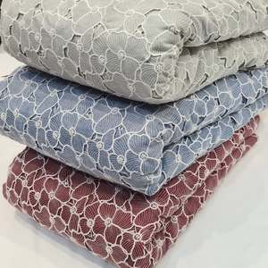 Tissu en lin brodé de qualité supérieure, fantaisie, large et long, avec découpes et perles, idéal pour les kaftans ou les robes, disponible en grandes quantités - Product Image 2