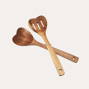 Mini cuchara personalizada para servir ensalada de madera de acacia, tarro respetuoso con el medio ambiente y Apto para lavavajillas - Product Image 2