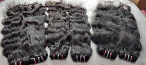 Vente en gros d'extensions de cheveux noirs vierges non traités Remy à cuticule alignée, paquet de cheveux bruts du même vendeur - Product Image 4