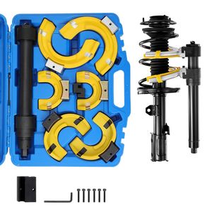 Kit de compression de ressort MacPherson avec extracteur de ressort à fourche interchangeable, outil de démontage, support personnalisable OEM - Product Image 6