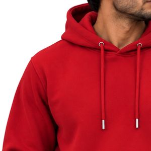 <b>Mens</b> <b>Red</b> Pullover <b>Hoodie</b> Long Sleeve Casual Sweatshirt Custom Logo Streetwear Sportswear Top Shoukat Apparel Manufacturer - Product Image 2