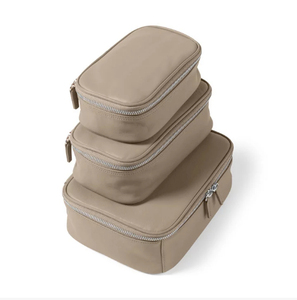 Étui de rangement de voyage en cuir synthétique microfibre avec fermeture éclair, 2-3 compartiments, sac de protection durable - Product Image 2