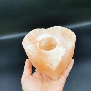 Lámpara de sal de aromaterapia del Himalaya en forma de corazón, artesanía creativa, cesta de flores y decoración de lámpara tallada a mano, regalo - Product Image 4