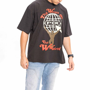เสื้อยืดพรีเมียมดีไซน์ 100% ผ้าฝ้ายเจอร์ซีย์ สตรีทแวร์ ลายตัวอักษร พิมพ์ลายนูน 3 มิติ ทรงปกติ ใส่ได้ทั้งชายและหญิง - Product Image 5