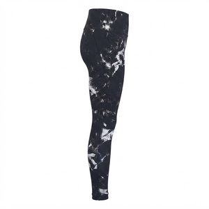 Leggings personnalisés 100% polyester à taille haute, imprimés, longueur intégrale, extensibles, tricotés, sportifs, pour femmes, toutes saisons, motif noir et blanc - Product Image 4