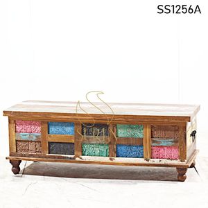 Vintage Indian Designer Solid Wood Storage <b>Trunk</b> Unique Style Wooden <b>Trunk</b> for Hotels Restaurants and Farmhouses - Product Image 1