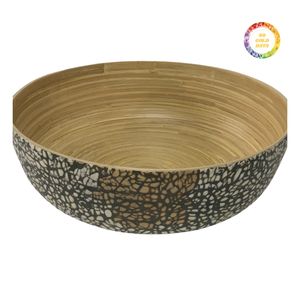 Bol roulé en bambou au design unique pour une utilisation sur table, récipient décoratif de couleur naturelle - Product Image 2