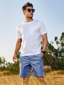 Shorts décontractés pour homme, tissu doux, respirant, short d'été, taille élastique, cordon de serrage, confortable, shorts de sport, shorts de course - Product Image 3