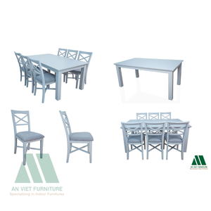 Juego de Comedor de Madera Moderno y Compacto, Listo para Armar, de Varias Piezas, Muebles para el Hogar de Vietnam, VIET FURNITURE Easy - Product Image 1