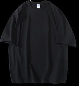 Camiseta de Manga Corta para Hombre, Cuello Redondo, Color Azul Marino, Corte Holgado, Estilo Casual, Tejido de Punto, 100% Algodón - Product Image 2