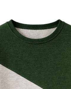 Sudadera de Forro Polar Personalizada en Verde Bosque y Gris Claro para Mujer, de Algodón y Poliéster, Cuello Redondo, Informal, para Invierno, OEM - Product Image 5