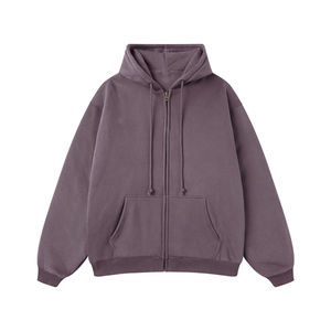 Sweat-shirt à capuche surdimensionné pour homme, couleur unie, coton, molleton français, vêtements décontractés pour l'automne - Product Image 1