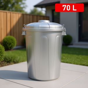 Poubelle élégante en argent CUBO BASURA PLATA - Product Image 3