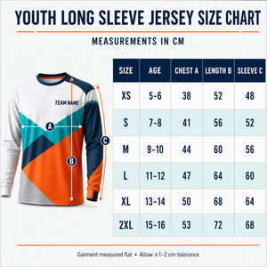Camiseta de fútbol personalizada de manga larga para niños, camiseta de fútbol transpirable para equipos juveniles con nombre, número y logotipo personalizados - Product Image 5