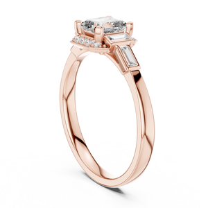 Anillo de oro rosa de 14 quilates con certificado GRA, viene con un anillo de diamantes cultivados en laboratorio con corte brillante, anillo de boda perfecto para mujer. - Product Image 2