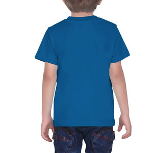 Custom Logo Printed CottonMen Blue Short Sleeve Crew Neck T-<b>Shirt</b> Front White Circle Graphic Print Casual Tee - Product Image 4