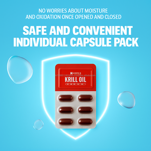 Capsules molles pures d'huile de krill avec supplément de comprimés de dosage d'astaxanthine et de phospholipides OEM pour adultes - Product Image 5