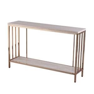 Heavy Duty Iron Rock Slab <b>Folding</b> Console <b>Table</b> Compact Slim Side <b>Table</b> for Hallway Balcony and Living Room - Product Image 5