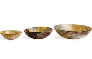 ชุดชามฮอร์นขัดเงา3อันโดยช่างฝีมือ-จานเสิร์ฟอาหารที่บ้านเป็นมิตรต่อสิ่งแวดล้อมทันสมัยสำหรับของขวัญในสต๊อก - Product Image 6