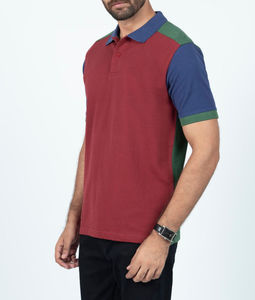 Hot Selling Down <b>Collar</b> Multi Color Panel Polo <b>Shirt</b> for <b>Men</b> Customized Summer Street Wear Short Sleeves <b>Men's</b> Polo <b>Shirts</b> - Product Image 1