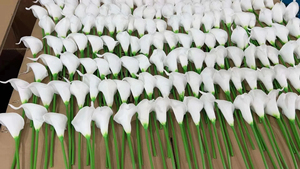 Handmade PU Lily <b>Artificial</b> <b>Flowers</b> Real Touch Bouquet for Wedding Home Office Party Decoration Reusable Recyclable Modern Style - Product Image 5