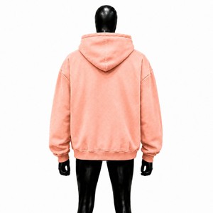 Sweat à capuche zippé homme oversize, style streetwear, avec lettres graphiques appliquées, mode urbaine vintage, fermeture éclair intégrale, en promotion - Product Image 2
