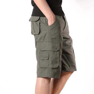 Wholesale Men's Solid Eco-friendly Worsted Nylon/Cotton Cargo Shorts Breathable Anti-Wrinkle Casual Summer OEM Service - Product Image 4