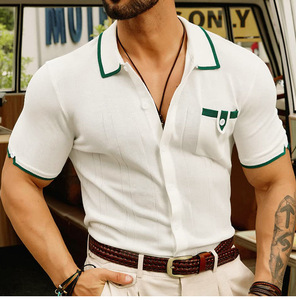 Camiseta Polo de Manga Corta para Hombre, Tela Suave al Tacto, Ropa Deportiva Informal, Personalización de Marca Disponible - Product Image 3
