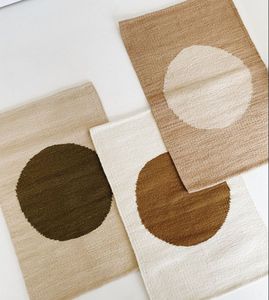 Luxury Modern Striped Waterproof Eco-Friendly Cotton Flat <b>Weave</b> Rugs Hand Woven Indoor & Outdoor Economical Area Rugs Sets ITHL - Product Image 3