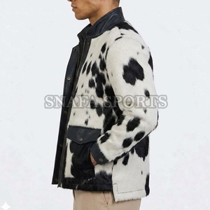 High Street Style <b>Men</b> Cowhide Leather <b>Jacket</b> Real Genuine Leather Bomber Style Winter Outerwear Solid <b>Jacket</b> - Product Image 5