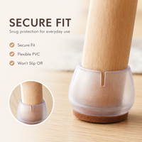 Couvre-pieds de table en PVC transparent, capuchons ronds pour pieds de chaise de 30 mm, protection du sol pour meubles