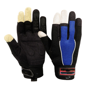 Heavy Duty Mechanic Work <b>Gloves</b> | Leather Impact Protection Anti-Slip <b>Gloves</b> | <b>Touchscreen</b>-Resistant Needle-Detecting <b>Gloves</b> - Product Image 2