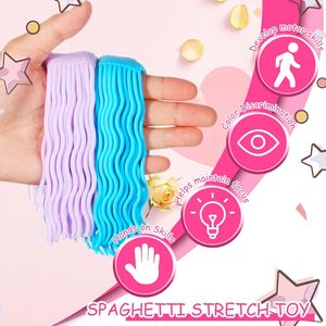 Set di 6 Giocattoli Sensoriali a Forma di Spaghetti Elastici, Regali Educativi per Bambini, Cubi Antistress - Product Image 3