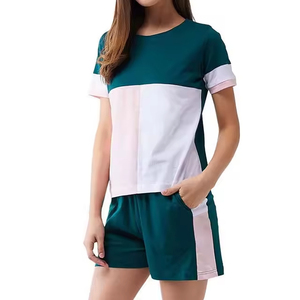 New Fashionable Women T-shirt and Shorts 2 Piece <b>Set</b> 100% Cotton Women's <b>Twin</b> <b>Sets</b> for Casual Wear Cheap Price shorts <b>Sets</b> - Product Image 1