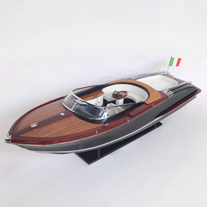 RIVA AQUARIVA GUCCII, Modelo de Lancha Rápida de Madera Hecha a Mano, Color Azul Oscuro, Estilo Moderno, Decoración para el Hogar - Product Image 1