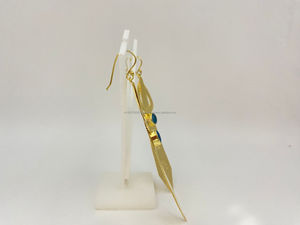 Stylish Gold-Plated <b>Earrings</b> with Pearls for Weddings Parties and Gifts for <b>Women</b> Best Price Guaranteed - Product Image 2