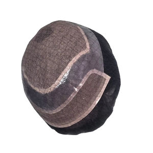 Taz Hair BD Prothèse capillaire frontale en dentelle pour hommes, cheveux humains Remy indiens, ondulation Water Wave, avec patchs centraux - Product Image 3