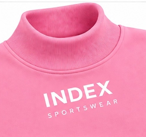 Sudadera de cuello alto Index, rosa, de forro polar, manga larga, informal, para otoño, para adultos, longitud regular - Product Image 6