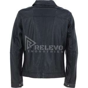Veste en cuir pour homme sur mesure OEM/ODM, fabricant de manteaux de motard en cuir véritable, vêtements d'extérieur de haute qualité - Product Image 3